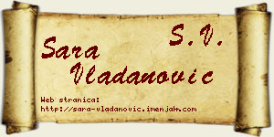 Sara Vladanović vizit kartica